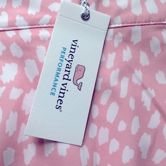Vineyard Vines Performance Printed 17” Skort Skirt Flamingo Pink White New - Picture 4 of 9